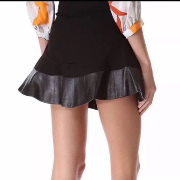 Diane Von Furstenberg Tristana Leather Skirt 2 - Picture 2 of 9